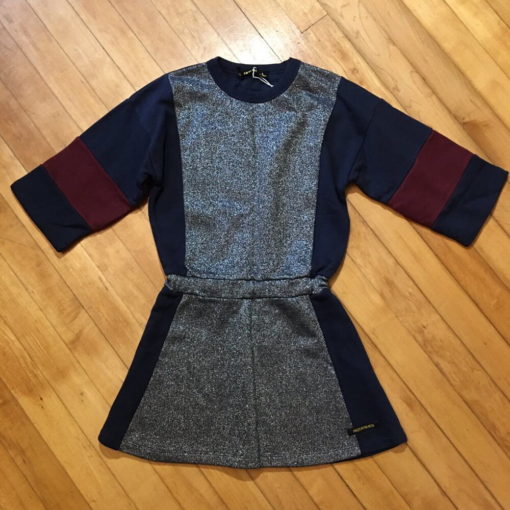 NWT Finger In The Nose Navy Colorblock Dress